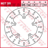 Disc frana spate TRW MST389 - Yamaha YZF-R 125 (08-13) - YZF-R 125 Anniversary (12-13) 4T LC 125cc